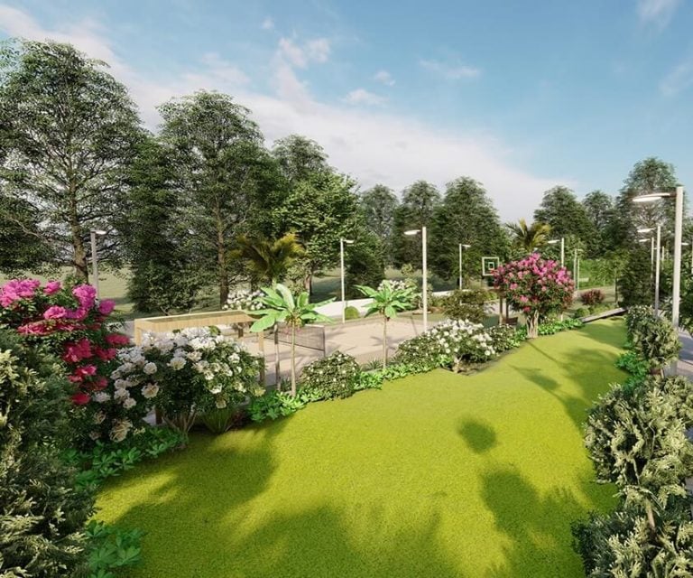 Green-area-with-mounds - Radiance Smartville Plots
