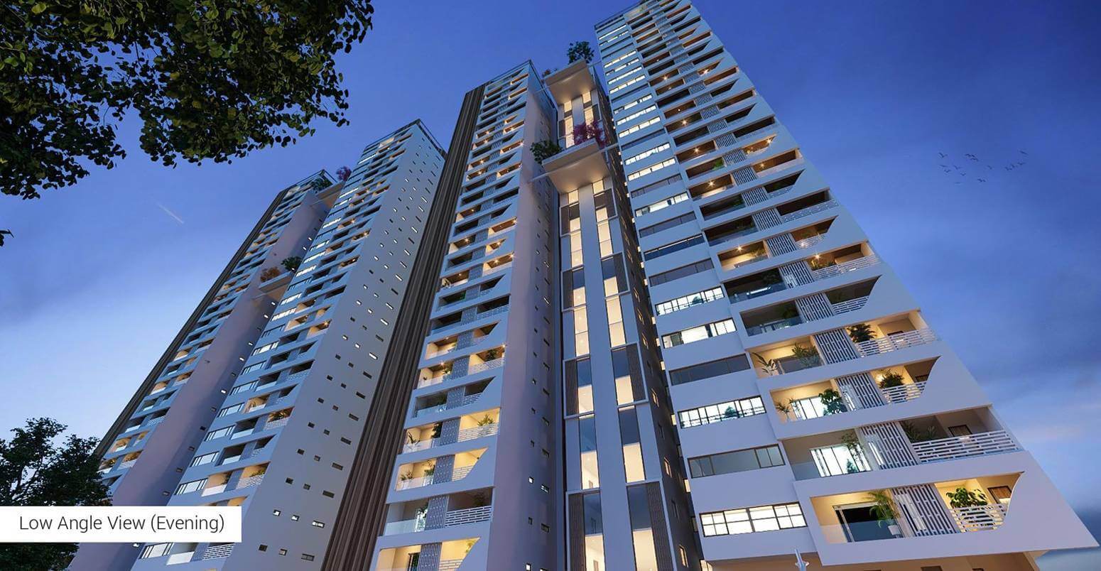 Low-Angle-View-Evening - Fortune Sonthalia Sky Villas