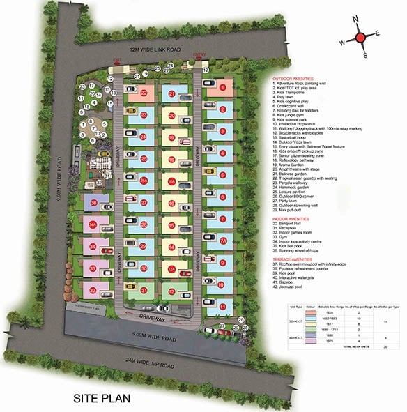 Site Plan - CasaGrand Florella Villas Sarjapur