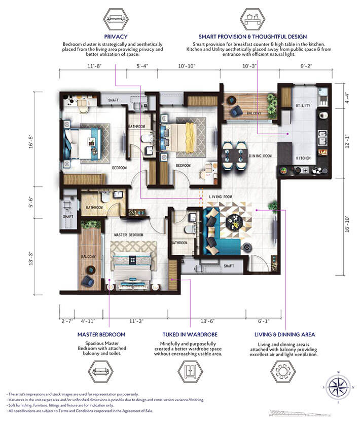 3 BHK - 1629 - Risland The Ace Chennai