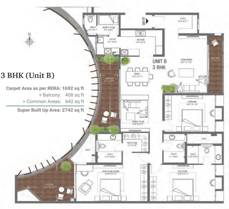 3 BHK B - 2742 - Assetz 38 And Banyan