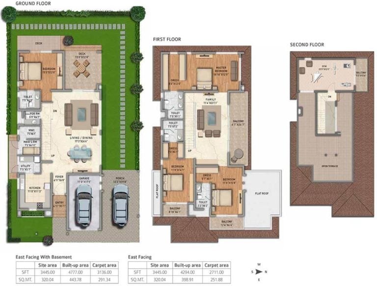 4 BHK East Basement - 3445 - Adarsh Tranqville Villas