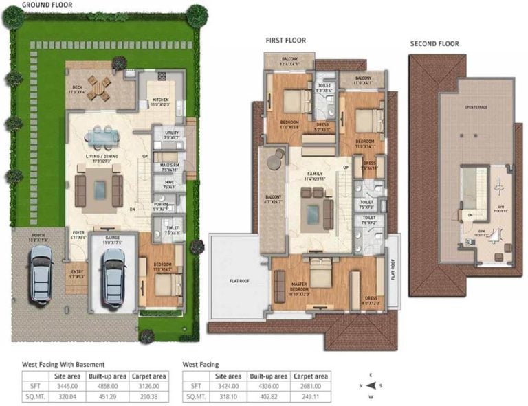 4 BHK West Basement - 3445 - Adarsh Tranqville Villas