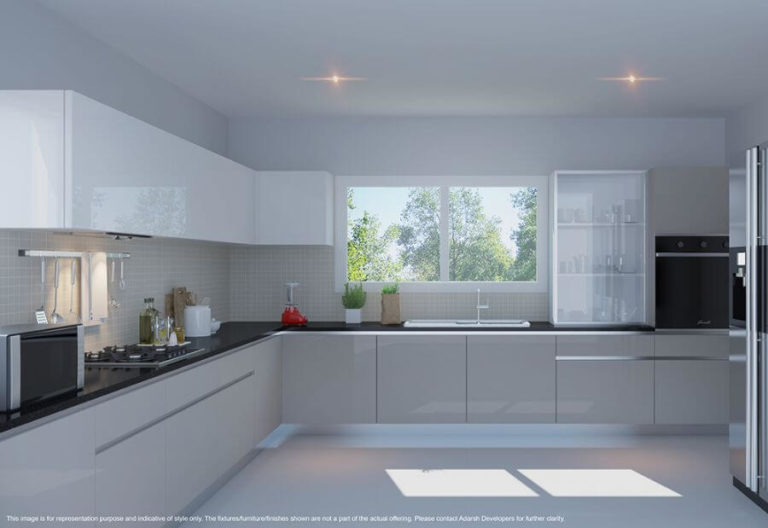 Interior Kitchen - Adarsh Wisteria Villas