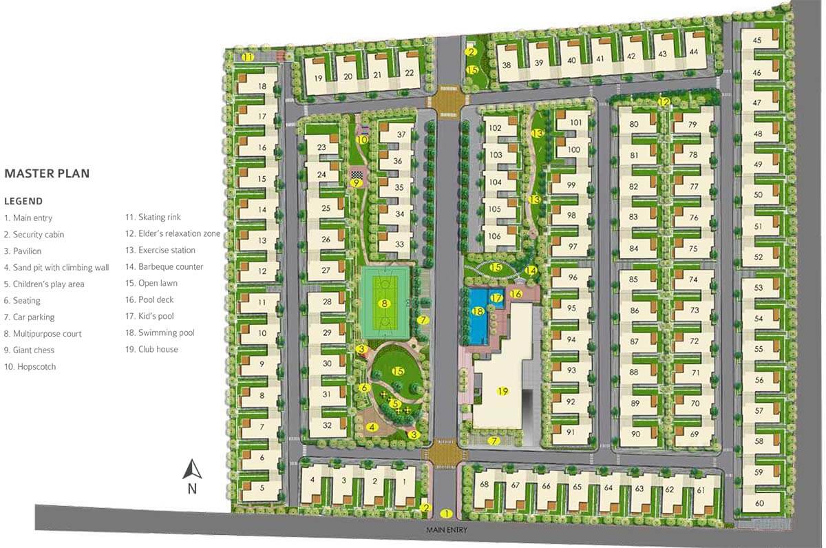 Master Plan - Adarsh Tranqville Villas
