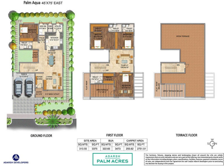 Palm-Aqua-East - Adarsh Palm Acres Villa
