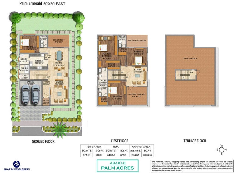 Palm-Emerald-East - Adarsh Palm Acres Villa