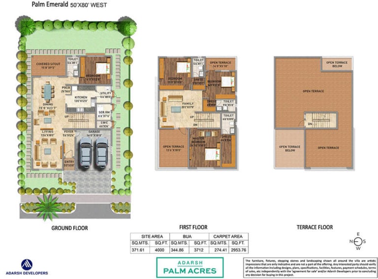 Palm-Emerald-West - Adarsh Palm Acres Villa