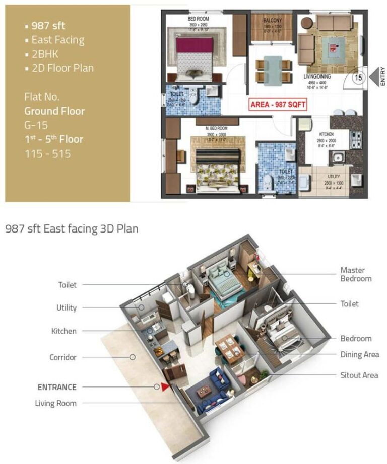 2 BHK East - 987 - PVR Kshetra Shankarpally