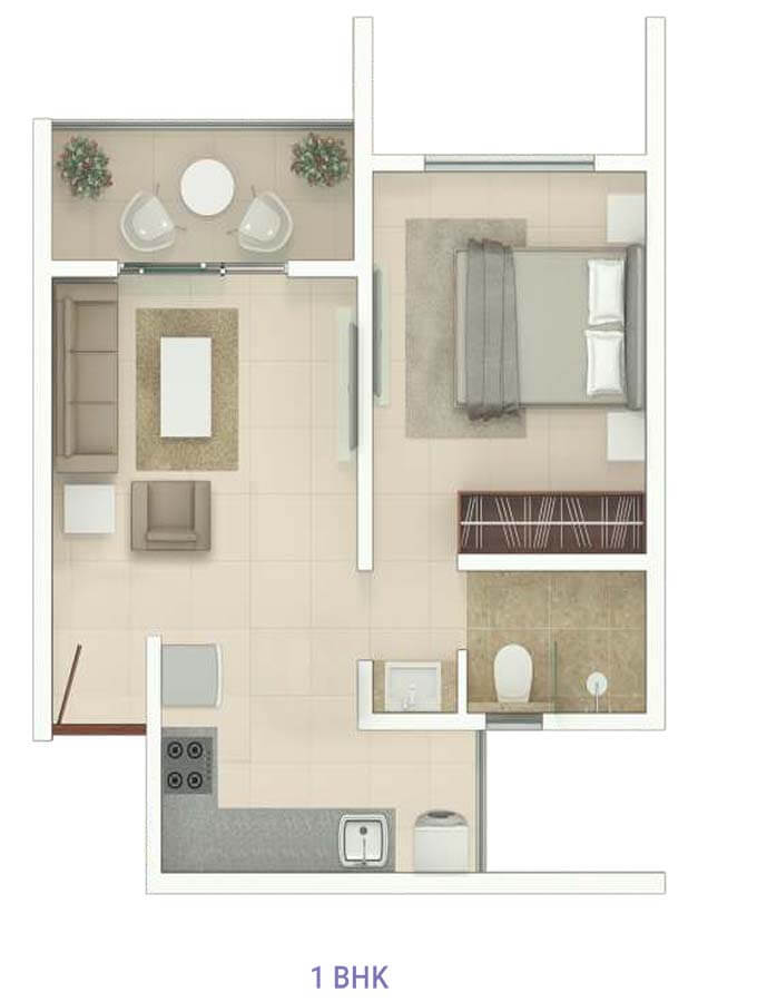 1 BHK 3D - Rohan Prathama Hinjawadi