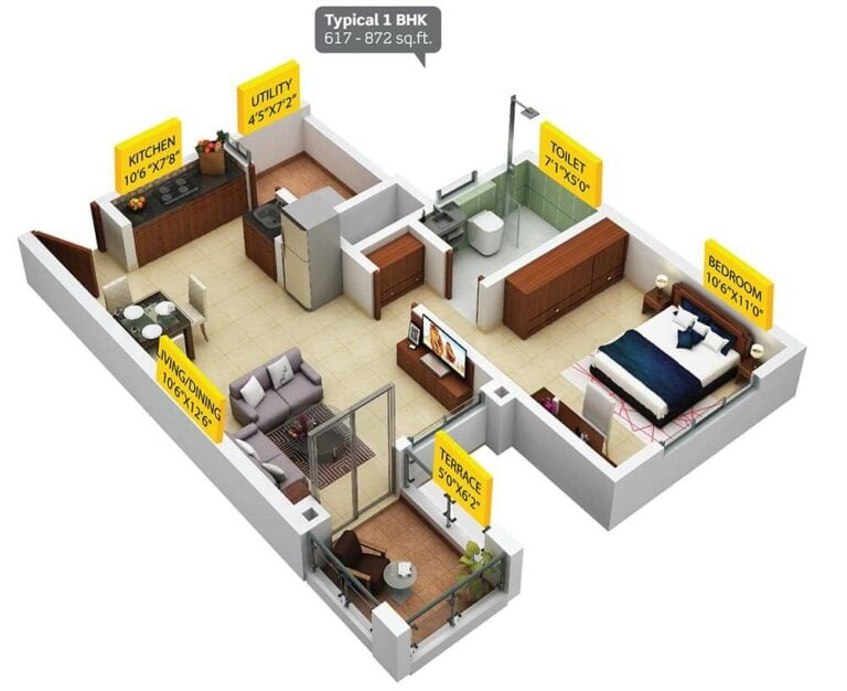 1 BHK - Purva Silversands Pune