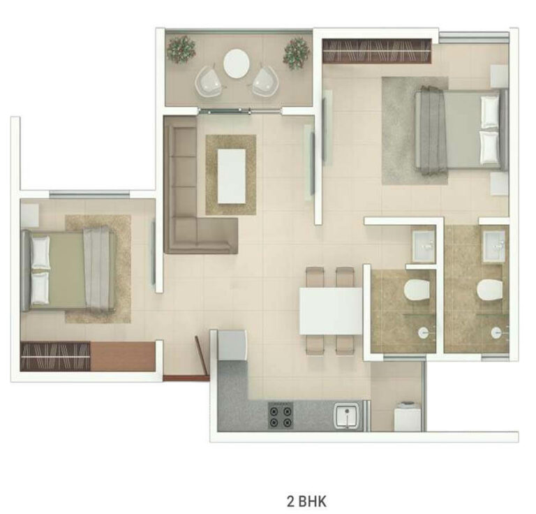 2 BHK 3D - Rohan Prathama Hinjawadi