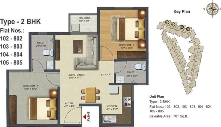 2 BHK - 761 - Sowparnika Pranathi