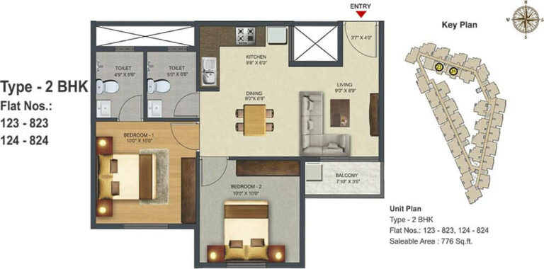 2 BHK - 776 - Sowparnika Pranathi