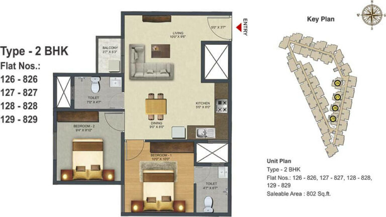 2 BHK - 802 - Sowparnika Pranathi