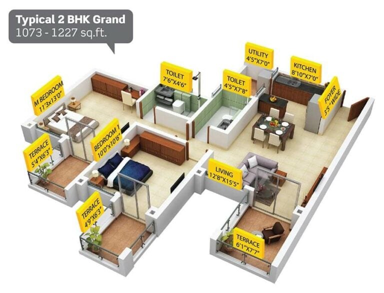 2 BHK Grand - Purva Silversands Pune