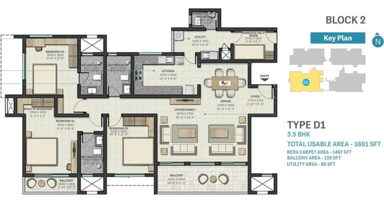 3.5 BHK - 1691 - Sobha Nesara Kothrud