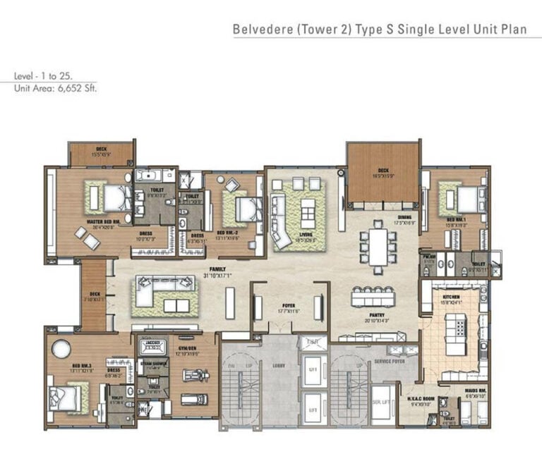 4 BHK Belvedere - 6652 - Prestige White Meadows