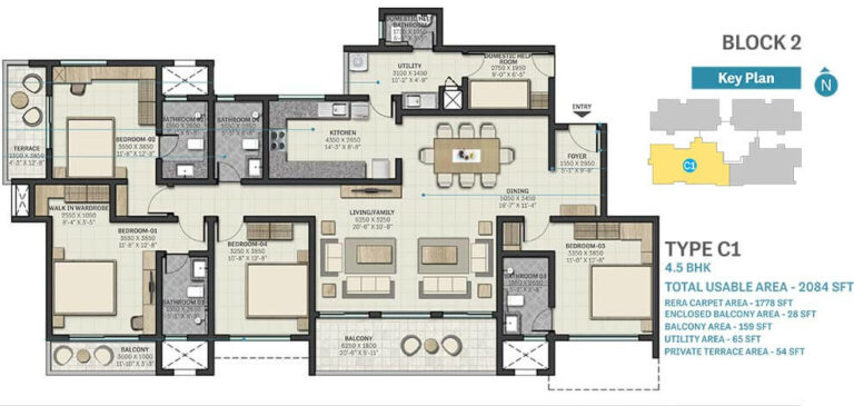 4.5 BHK - 2084 - Sobha Nesara Kothrud