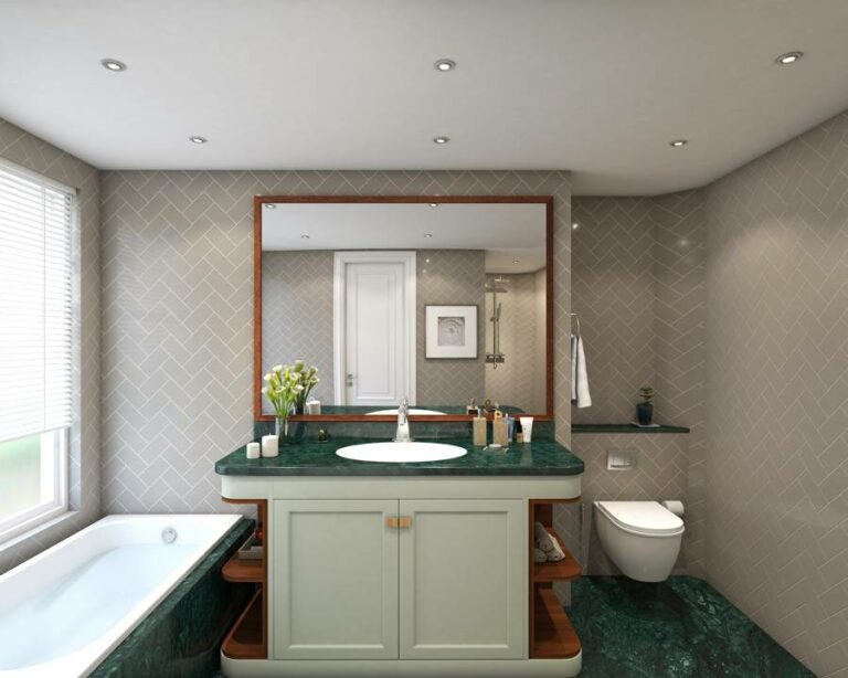 Prime Beverly Woods Villas Master Bath