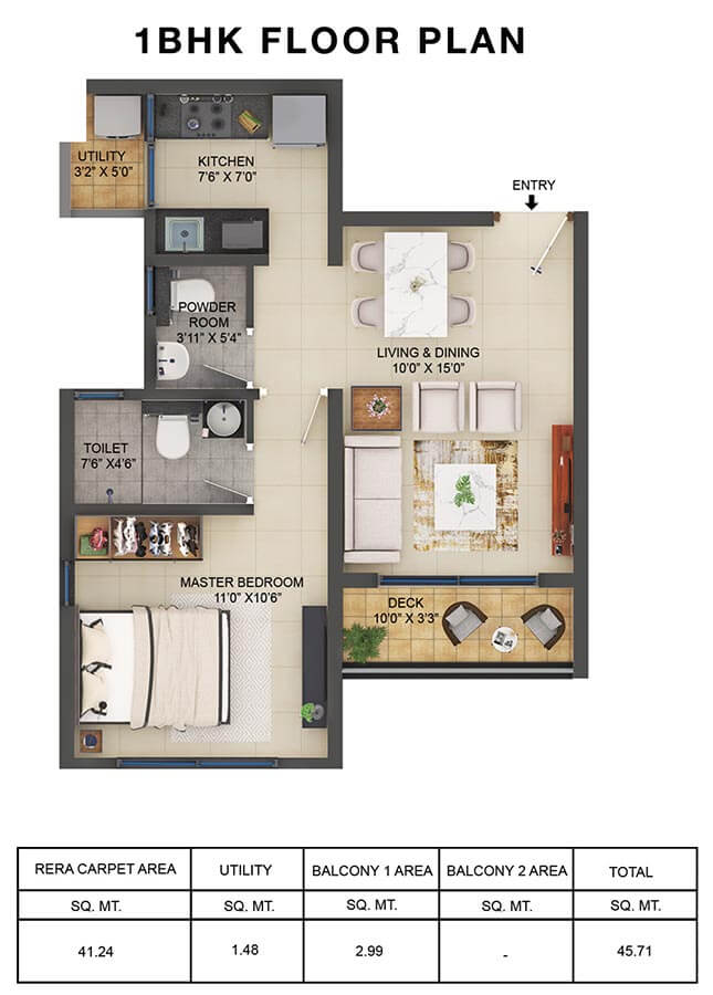 1 BHK - 492 - Shapoorji Pallonji Vanaha Shapoorji Bavdhan