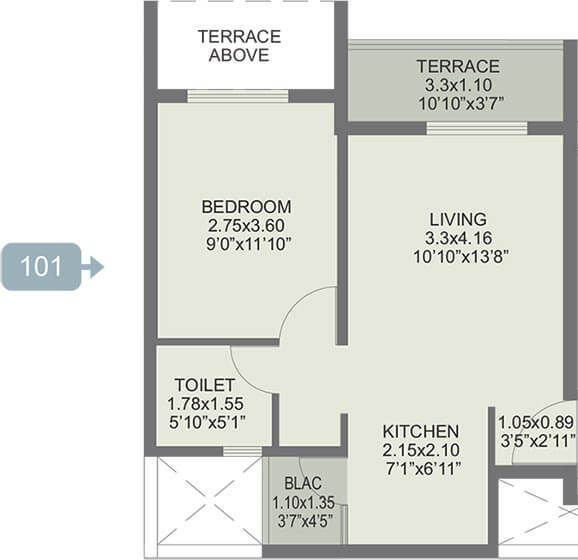 1 BHK - Rohan Ananta Tathawade