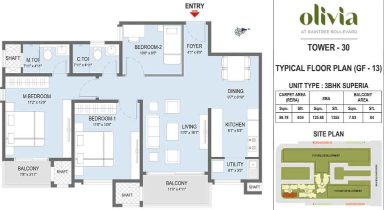 1355 - 3 BHK Olivia at LnT Raintree Boulevard Phase 3