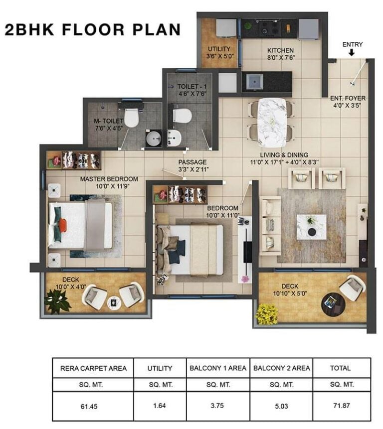 2 BHK - 773 - Shapoorji Pallonji Vanaha Shapoorji Bavdhan
