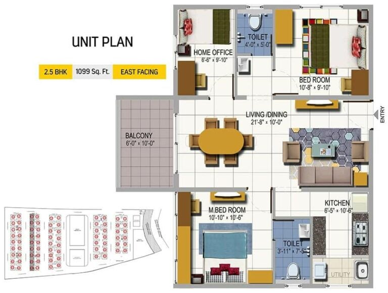 2.5 BHK - 1099 East - Urbanrise on Cloud 33 Codename Talk Of Hyderabad