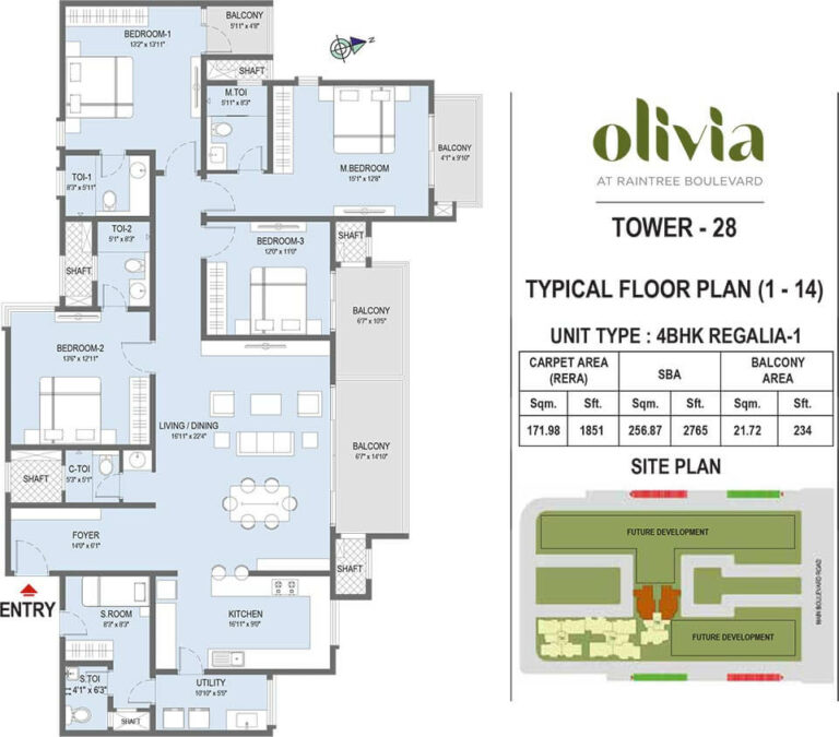 2765 - 4 BHK Olivia at LnT Raintree Boulevard Phase 3