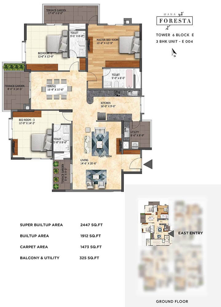 3 BHK - 2447 - Mana Foresta