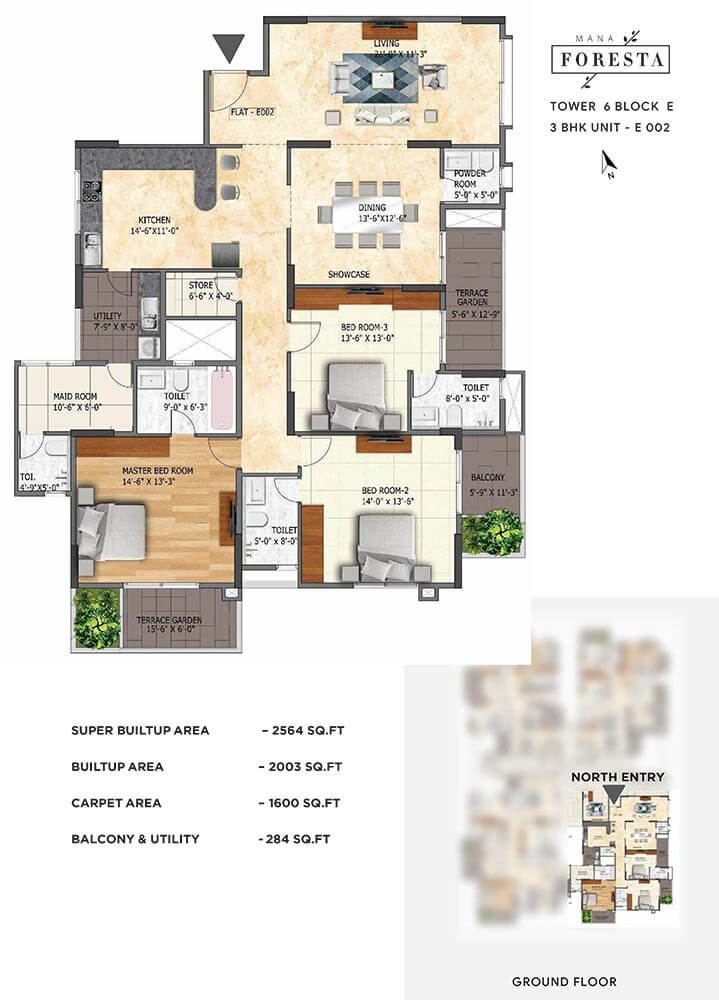 3 BHK - 2564 - Mana Foresta