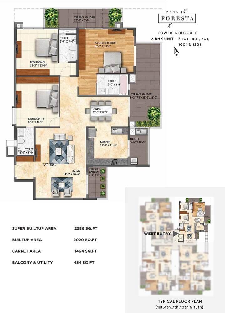 3 BHK - 2586 - Mana Foresta