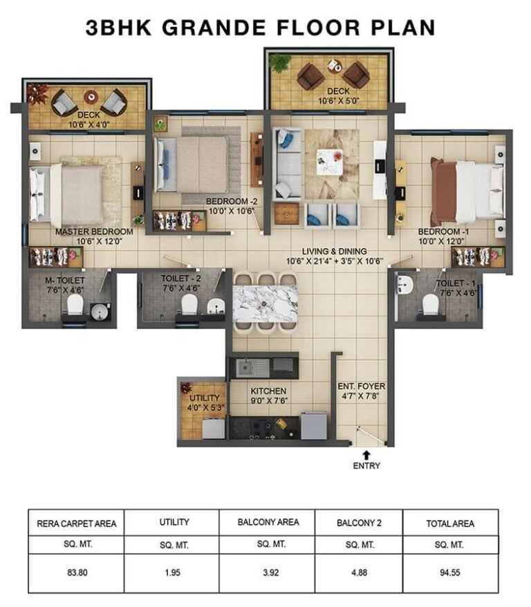 3 BHK Grande - 1017 - Shapoorji Pallonji Vanaha Shapoorji Bavdhan