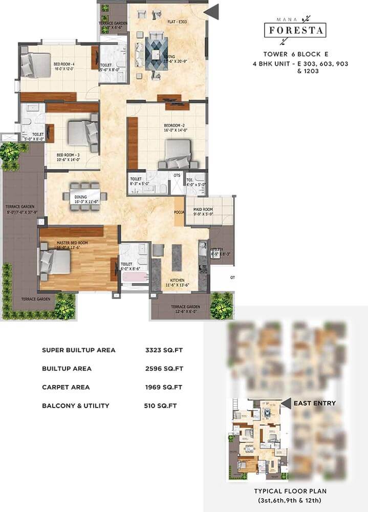 4 BHK - 3323 - Mana Foresta