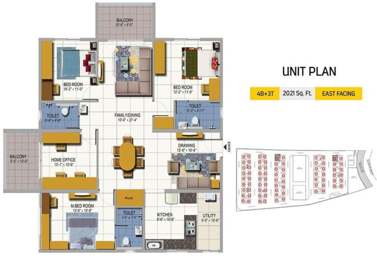 4 BHK 3T - 2021 East - Urbanrise on Cloud 33 Codename Talk Of Hyderabad