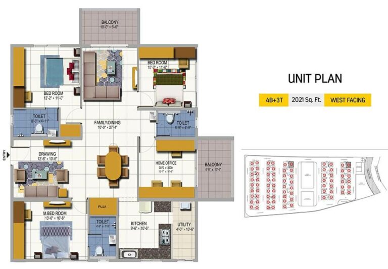 4 BHK 3T - 2021 - Urbanrise on Cloud 33 Codename Talk Of Hyderabad