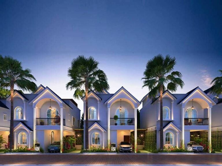 South-Facing-Villa-Dusk - Casagrand Grandio Navalur