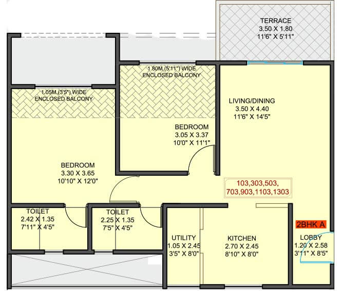 2 BHK A - 673 - Krisala 41 Estera Punawale