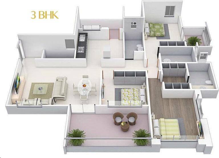 3 BHK 3D - Kolte Patil 24K Stargaze