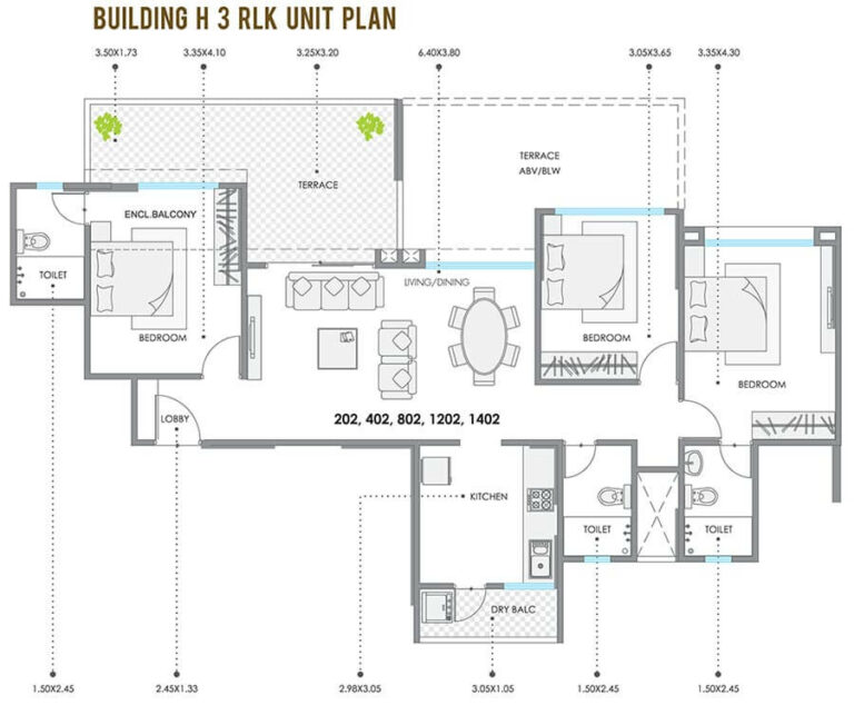 3 BHK H - Kolte Patil 24K Stargaze