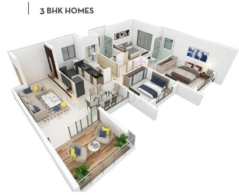 3 BHK Kolte Patil Life Republic ITowers