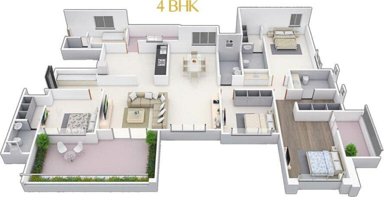 4 BHK 3D - Kolte Patil 24K Stargaze