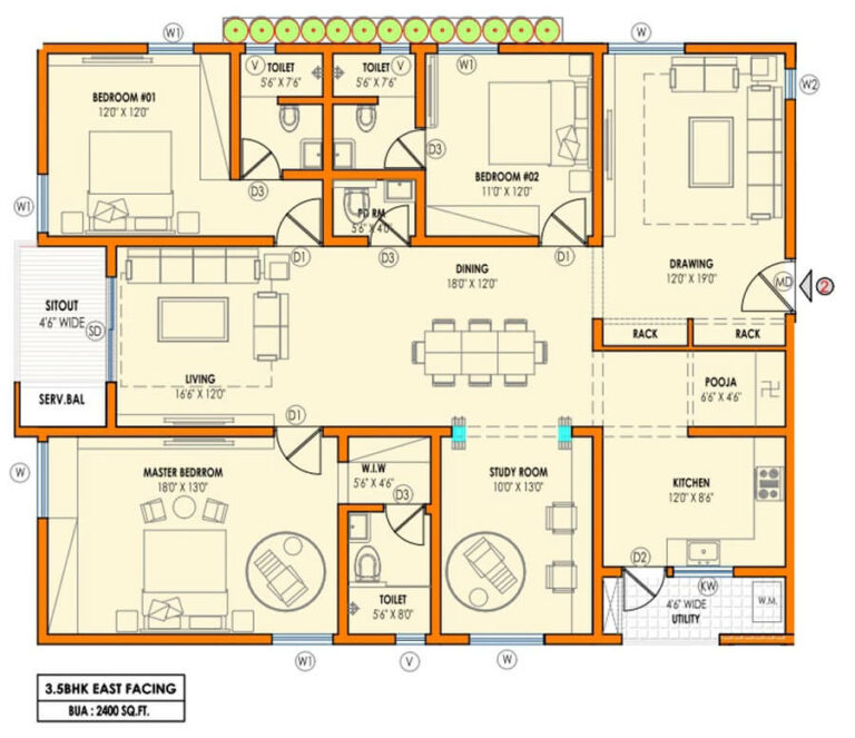 2400 - 3.5 BHK - Vasavi Atlantis Hyderabad