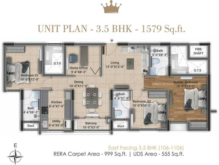 3.5 BHK - 1579 - DRA D'Elite Chennai