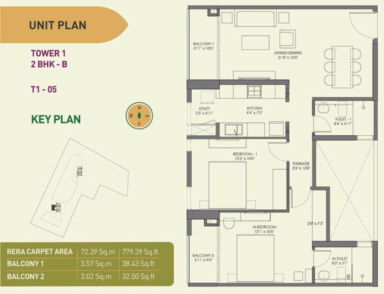 2 BHK B - 779 - Birla Tisya Rajajinagar