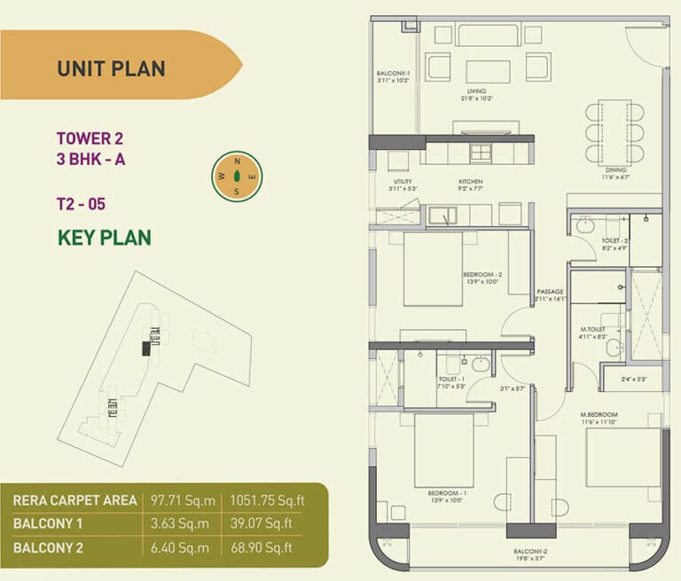 3 BHK A - 1051 - Birla Tisya Rajajinagar