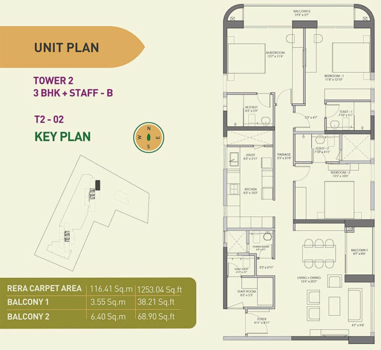 3 BHK Staff B - 1253 - Birla Tisya Rajajinagar