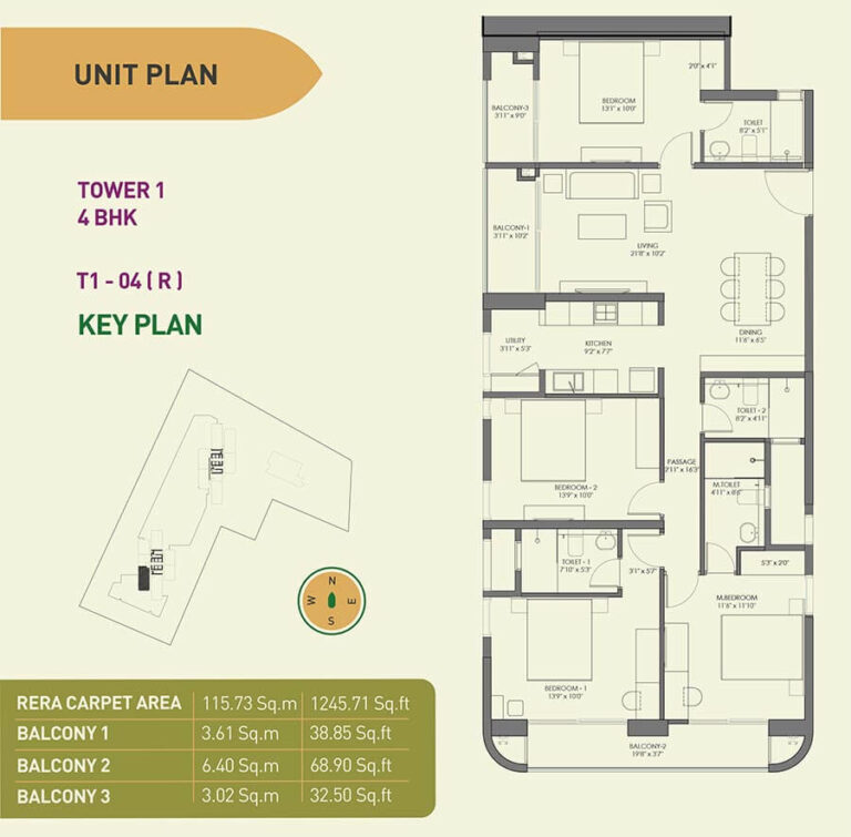 4 BHK - 1383 - Birla Tisya Rajajinagar