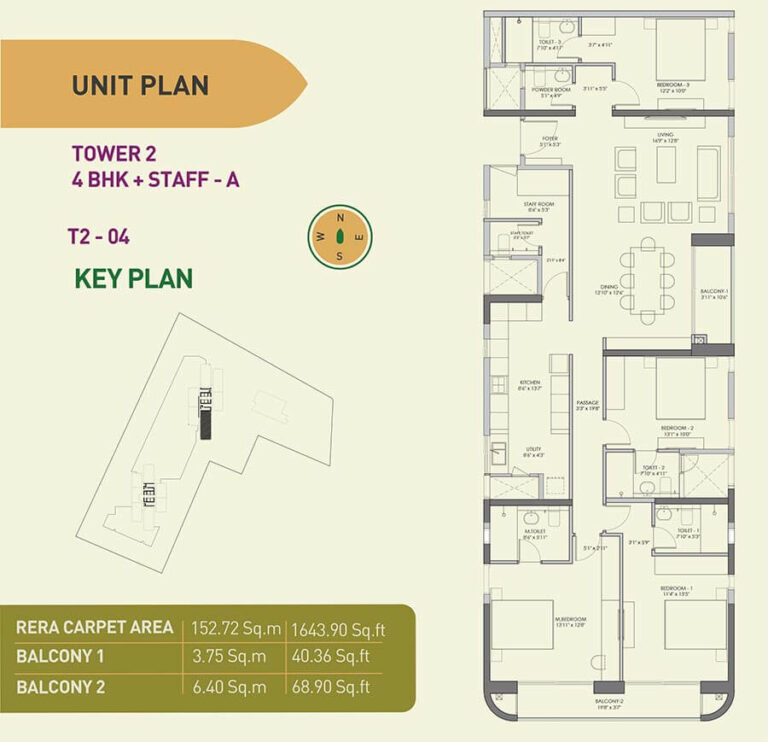 4 BHK Staff - 1643 - Birla Tisya Rajajinagar